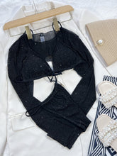 Load image into Gallery viewer, Glitter Three-Piece Swim Set
