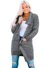 Load image into Gallery viewer, Heathered Open Front Longline Cardigan with Pockets