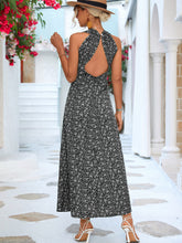 Load image into Gallery viewer, Printed Open Back Sleeveless Maxi Dress