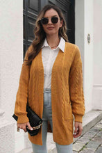 Load image into Gallery viewer, Open Front Longline Cardigan with Pockets