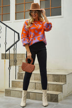 Load image into Gallery viewer, Leopard Round Neck Dropped Shoulder Sweater