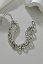 Load image into Gallery viewer, Double-Layered Zircon Decor Alloy Bracelet