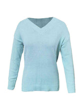 Load image into Gallery viewer, V-Neck Drop Shoulder Sweater