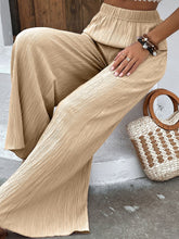 Load image into Gallery viewer, Textured High-Waist Wide Leg Pants