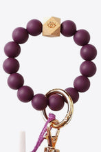 Load image into Gallery viewer, Evil Eye Beaded Keychain with Tassel