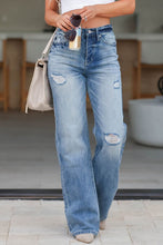 Load image into Gallery viewer, Distressed Straight Jeans with Pockets