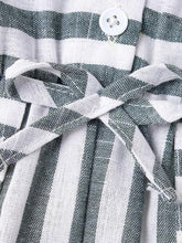 Load image into Gallery viewer, Striped Sleeveless Drawstring Romper