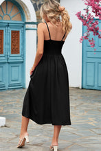 Load image into Gallery viewer, Smocked Spaghetti Strap Midi Dress