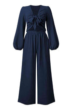 Load image into Gallery viewer, Cutout Long Sleeve Top and Wide Leg Pants Set