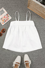 Load image into Gallery viewer, Smocked Adjustable Strap Denim Cami Top