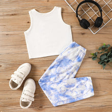 Load image into Gallery viewer, Baby Girl Tank and Tie-Dye Joggers Set