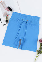 Load image into Gallery viewer, Drawstring Ribbed Sports Shorts