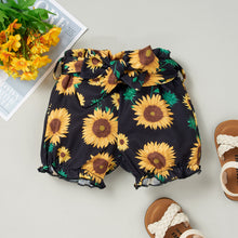 Load image into Gallery viewer, Baby Girl HELLO SUMMER Bodysuit and Sunflower Print Pants Set
