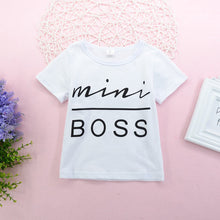 Load image into Gallery viewer, Baby Girl MINI BOSS Graphic Tee and Skirt Set