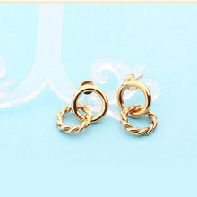 Load image into Gallery viewer, Copper Double-Hoop Earrings