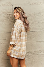 Load image into Gallery viewer, Plaid Dropped Shoulder Shirt Jacket