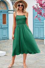 Load image into Gallery viewer, Smocked Spaghetti Strap Midi Dress