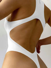 Load image into Gallery viewer, Square Neck Open Back Ribbed Sleeveless Bodysuit