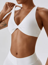 Load image into Gallery viewer, Yoga V-Neck Twisted Sleeveless Sports Bra