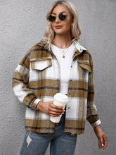 Load image into Gallery viewer, Plaid Long Sleeve Shirt Jacket