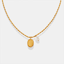 Load image into Gallery viewer, Titanium Steel Freshwater Pearl Pendant Necklace