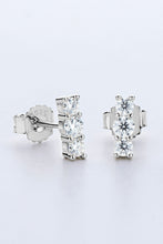 Load image into Gallery viewer, Heartbeat Rhythm 925 Sterling Silver Moissanite Stud Earrings