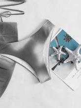 Load image into Gallery viewer, Tied Gradient Spaghetti Strap Three-Piece Swim Set