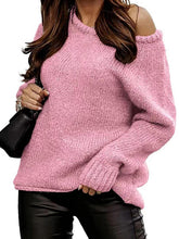 Load image into Gallery viewer, One Shoulder Long Sleeve Sweater
