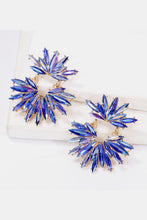 Load image into Gallery viewer, Flower Shape Glass Stone Dangle Earrings