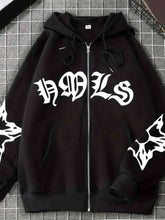 Load image into Gallery viewer, Graphic Drawstring Hoodie with Pockets