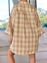 Load image into Gallery viewer, Plaid Lantern Sleeve Shirt
