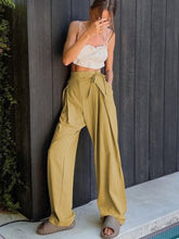 Load image into Gallery viewer, Tied High Waist Wide Leg Pants