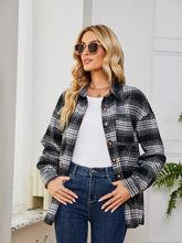 Load image into Gallery viewer, Plaid Collared Shirt Jacket