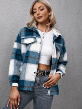 Load image into Gallery viewer, Plaid Long Sleeve Shirt Jacket