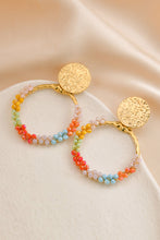 Load image into Gallery viewer, Multicolored Bead Stainless Steel Earrings