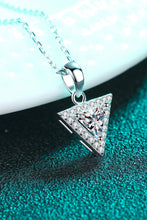 Load image into Gallery viewer, 925 Sterling Silver Triangle Moissanite Pendant Necklace