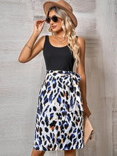 Load image into Gallery viewer, Printed Scoop Neck Sleeveless Dress