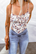 Load image into Gallery viewer, Paisley Print Tie-Back Pointed Hem Cami