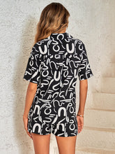 Load image into Gallery viewer, Printed Short Sleeve Shirt and Shorts Set