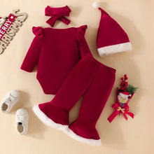 Load image into Gallery viewer, Baby Girl Letter Graphic Ruffle Trim Bodysuit and Pants Set
