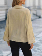 Load image into Gallery viewer, Johnny Collar Long Sleeve Blouse