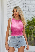 Load image into Gallery viewer, Textured Round Neck Tank