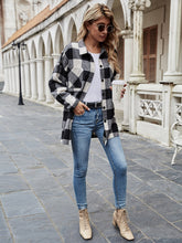Load image into Gallery viewer, Plaid Collared Neck Long Sleeve Shirt
