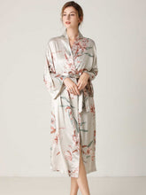 Load image into Gallery viewer, Floral Tie Waist Long Sleeve Robe