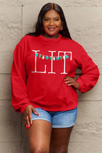 Load image into Gallery viewer, Simply Love Full Size LIT Long Sleeve Sweatshirt