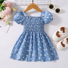 Load image into Gallery viewer, Printed Square Neck Smocked Dress