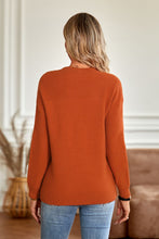 Load image into Gallery viewer, Round Neck Dropped Shoulder Sweater