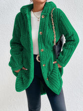 Load image into Gallery viewer, Button Down Hooded Coat