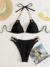 Load image into Gallery viewer, Chain Detail Halter Neck Bikini Set
