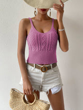 Load image into Gallery viewer, Scoop Neck Mixed Knit Cami